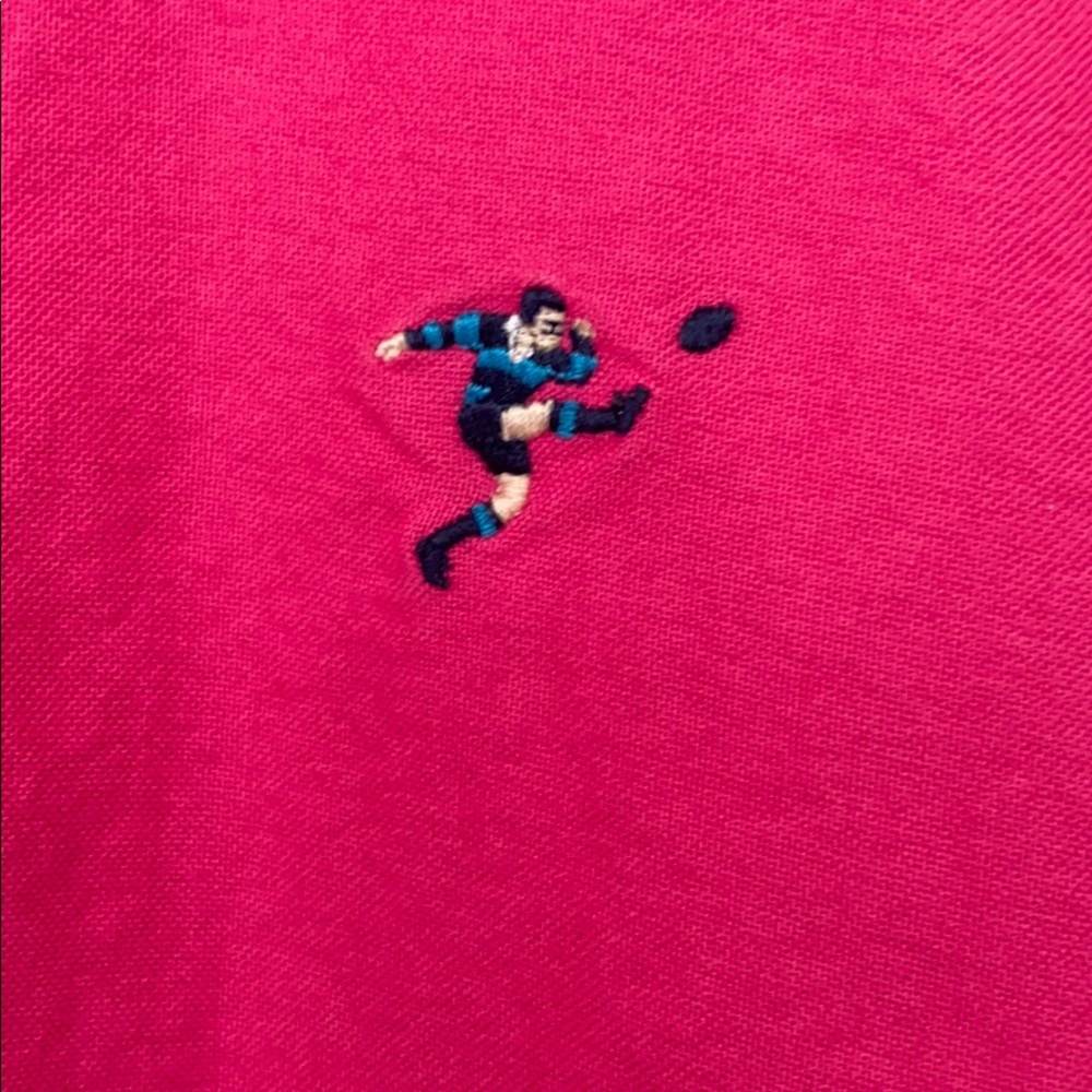 Bright Raspberry Rugby Button Down Sz4 - Picture 2 of 5